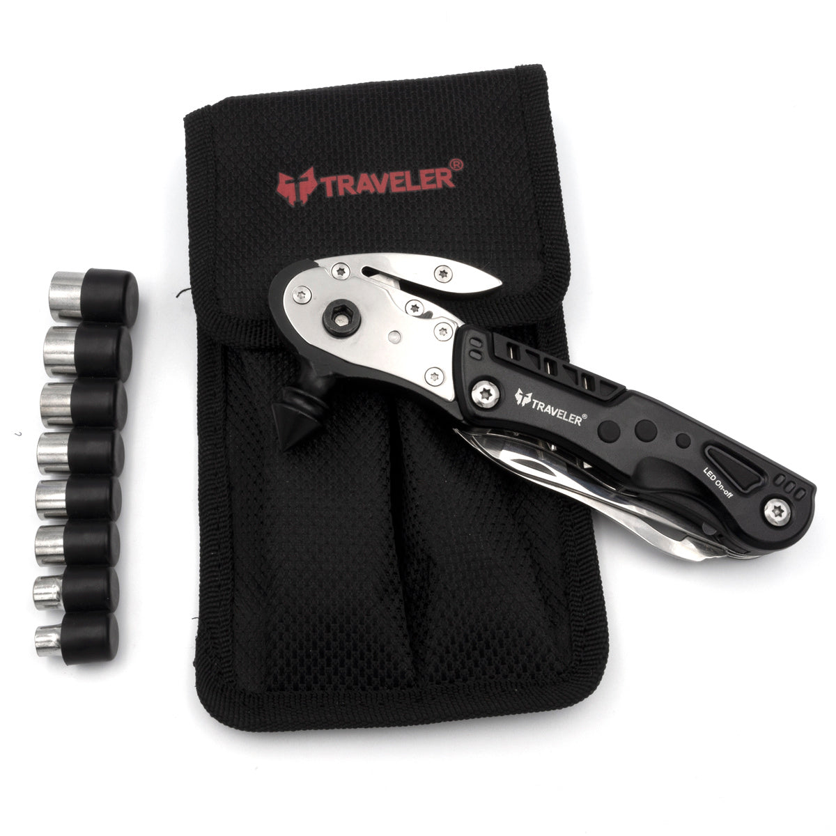 Traveler Multi-Tool Plier – 16-in-1 Stainless Steel Outdoor Camping & Survival Gear