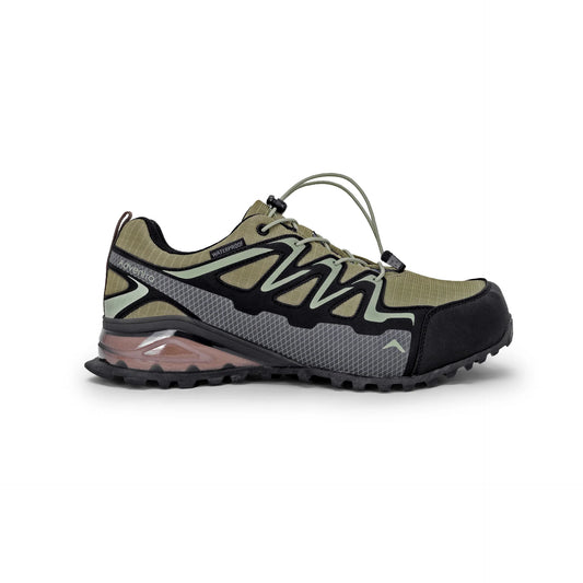 Adventra Waterproof Low Ankle Hiking Shoes with Anti Slip Grip & EVA Cushion (ET1110) – Black