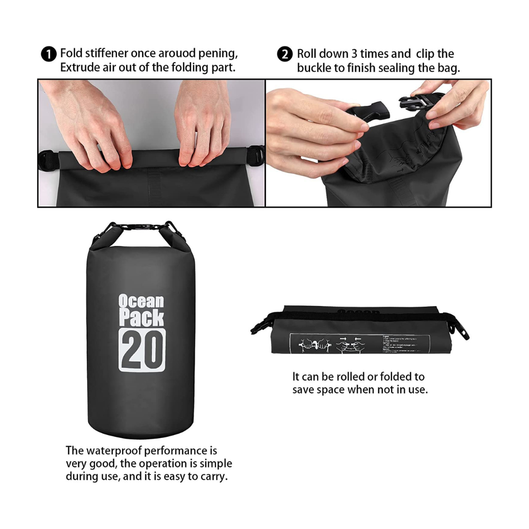 20L Waterproof Dry Bag – Adventure-Ready Gear for Hiking, Camping & Water Sports