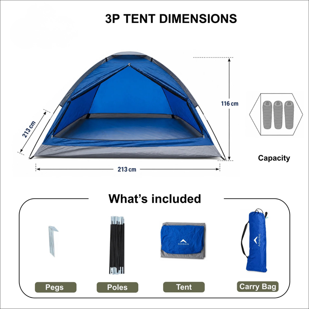 3-Person Camping Tent – Waterproof & Lightweight