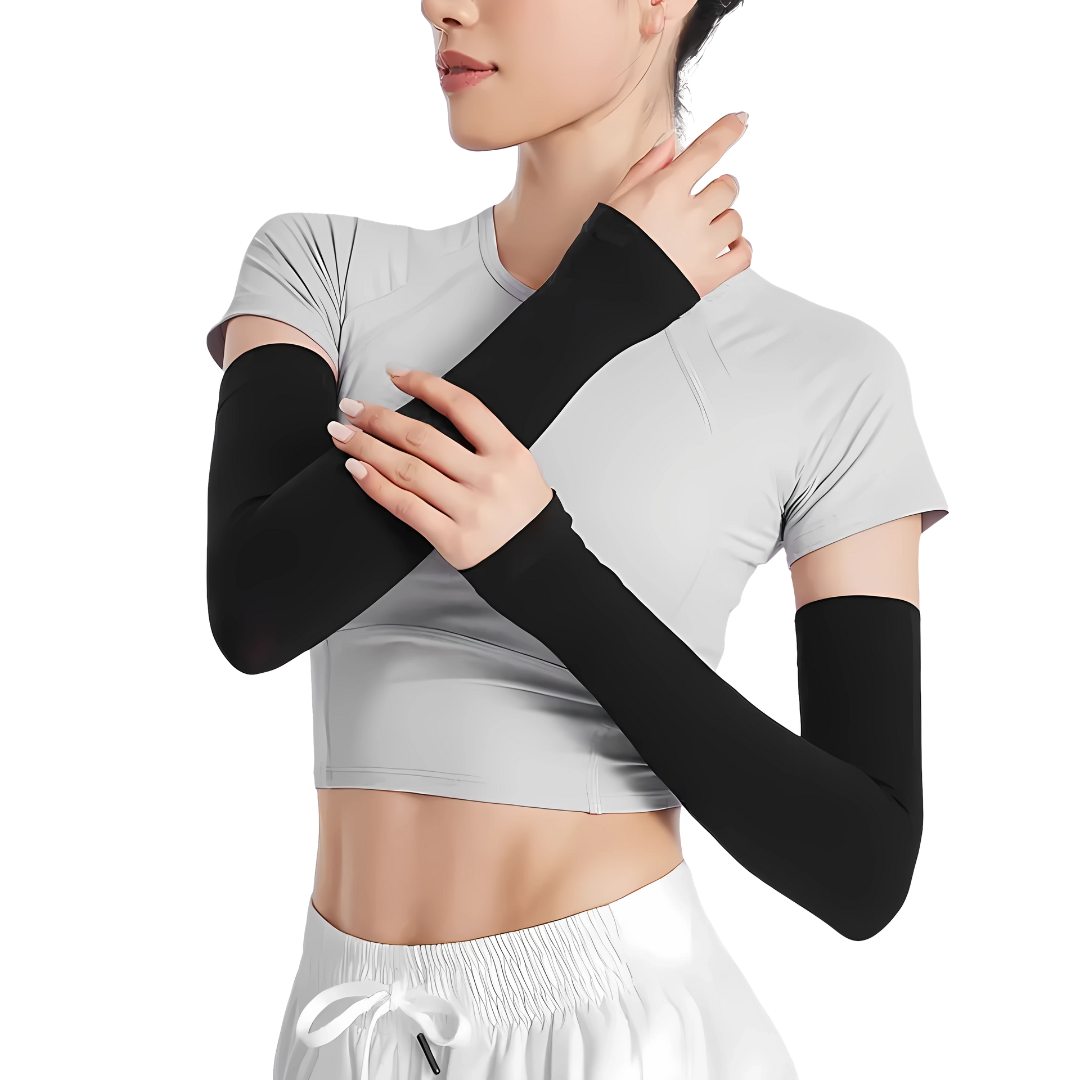 Plain Color Arm Sleeves – UV Protection + Compression Support