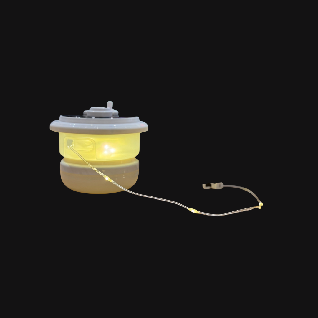 3-in-1 Solar Camping Lantern & Fairy Lights – Solar + USB Rechargeable & Multi-Mode Outdoor String Light