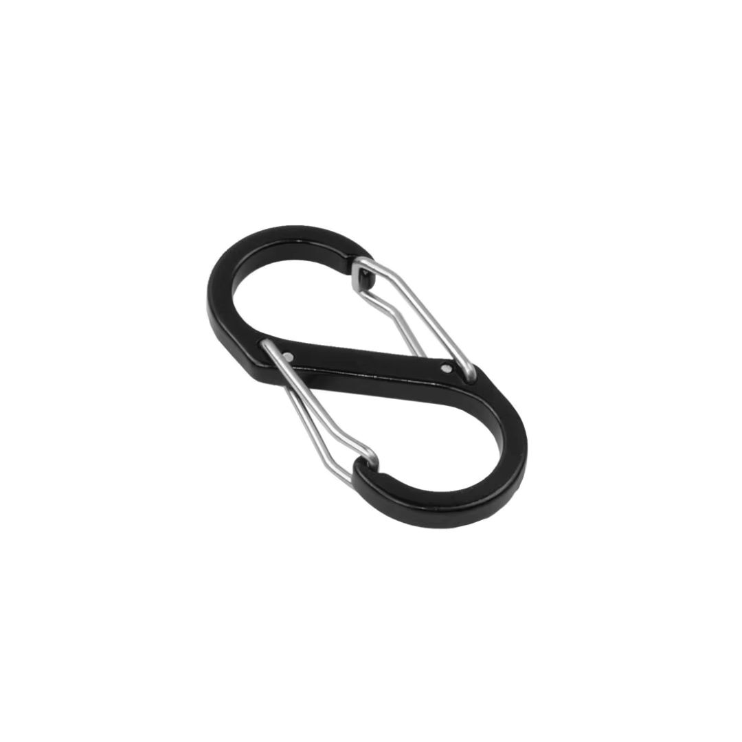 S-Shaped Carabiner Keychain – Dual Clip Hook for Keys, Bottles & Outdoor Gear