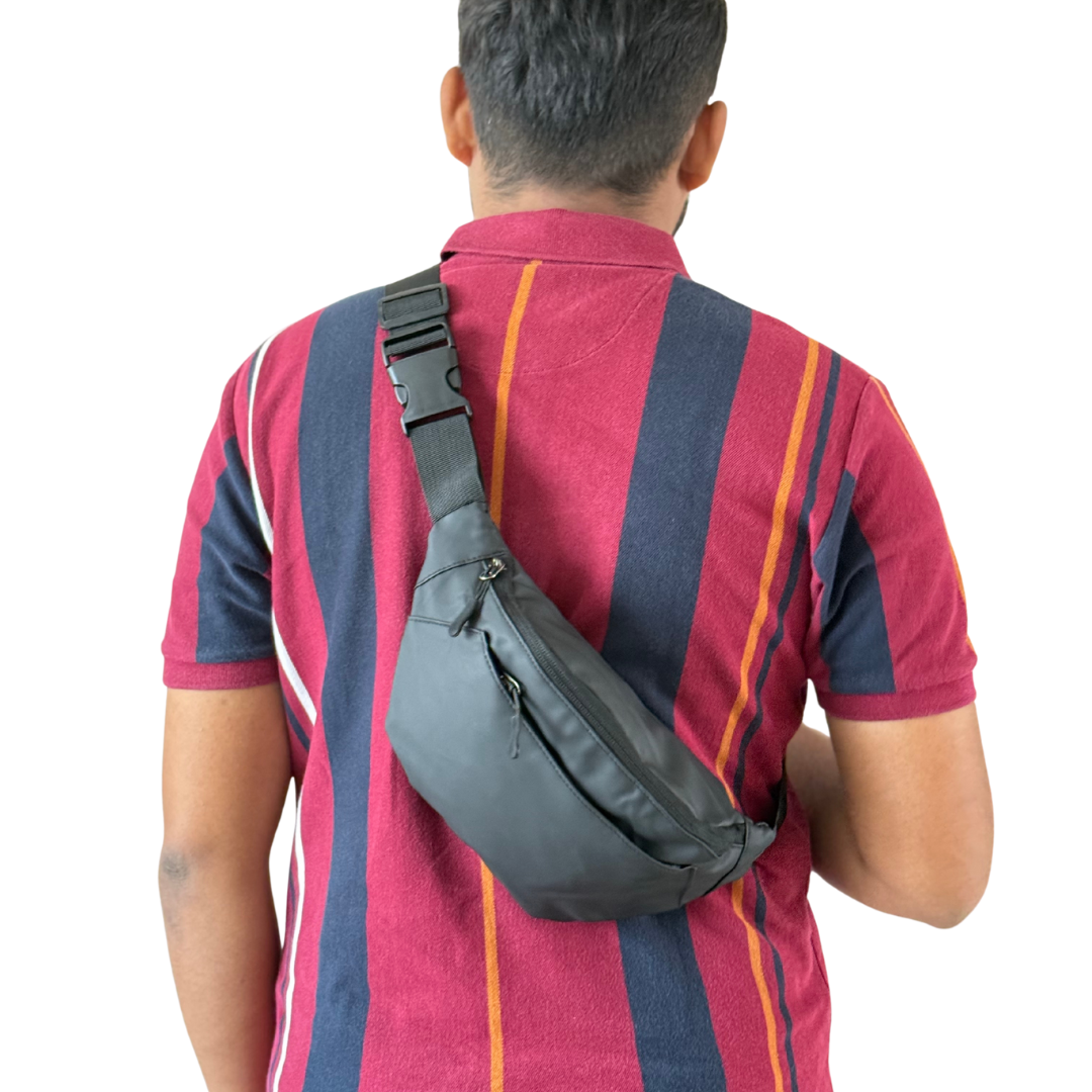 Large-Capacity Fanny Pack – Nylon Waist Bag, Crossbody Sling