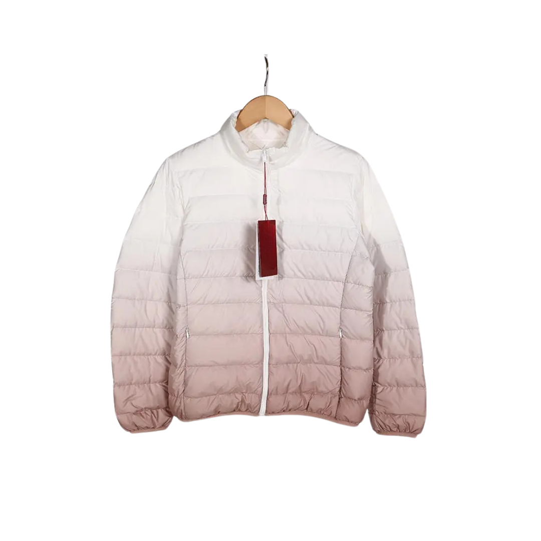 Gradient Pattern Down Jacket Puffer – Lightweight, Warm & Stylish Winter Coat