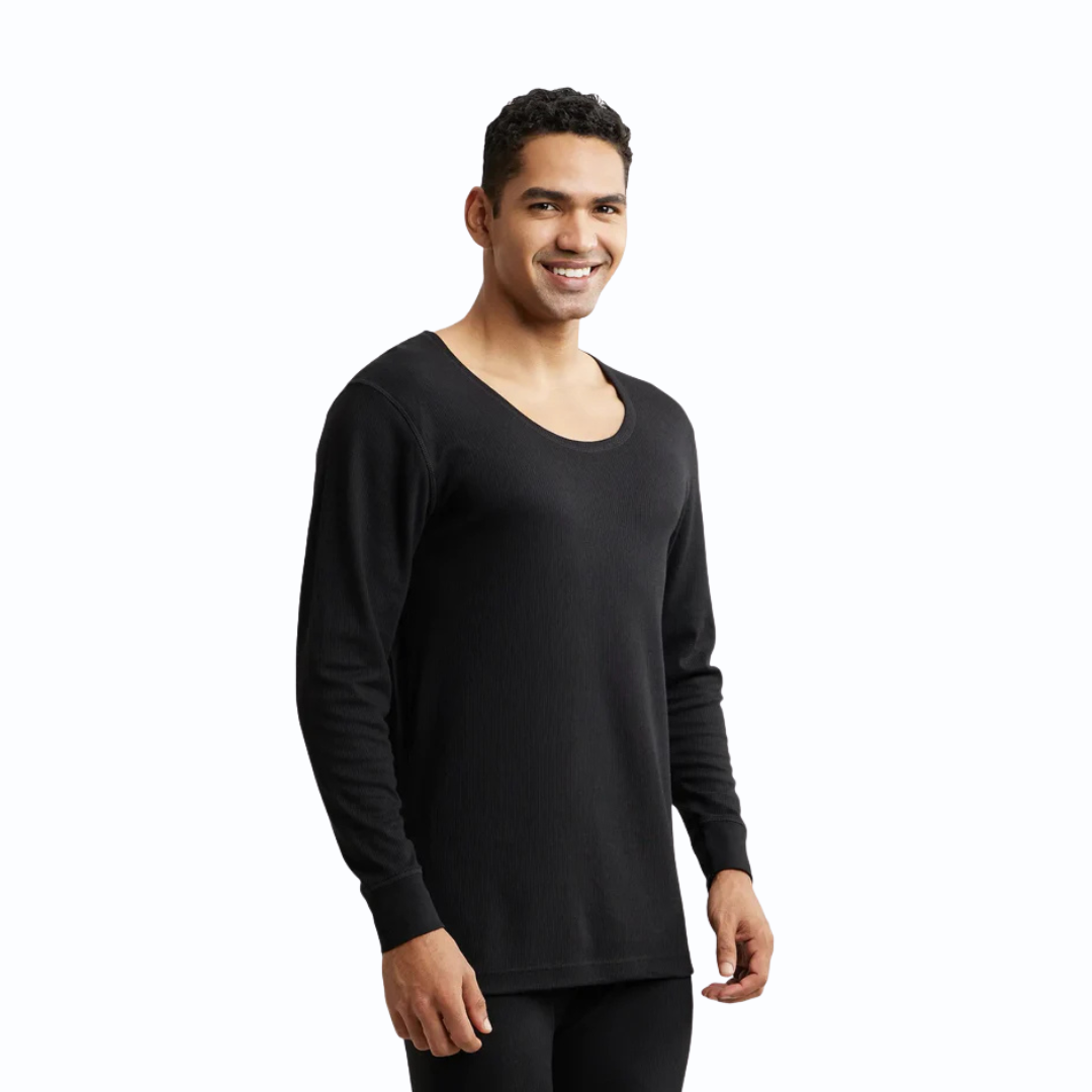 Jockey Men’s Full Sleeves Thermal Undershirt – Super Combed Cotton Rich Fabric with StayWarm Technology