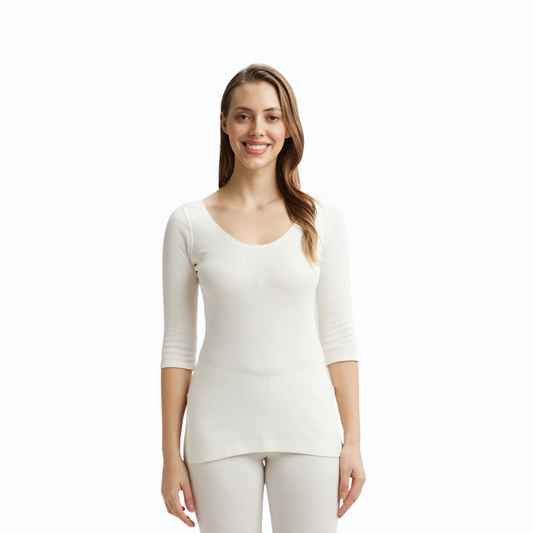 Jockey Women’s Thermal 3/4th Sleeves T-Shirt | Soft & Warm Winter Innerwear