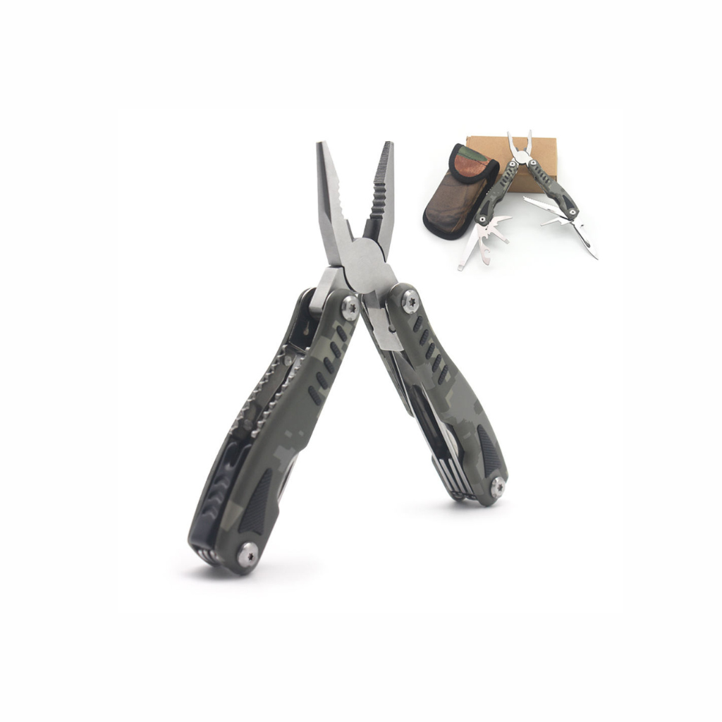 Traveler Multi-Tool Plier – 9-in-1 Camouflage Stainless Steel Survival Gear for Camping & Outdoor Adventure