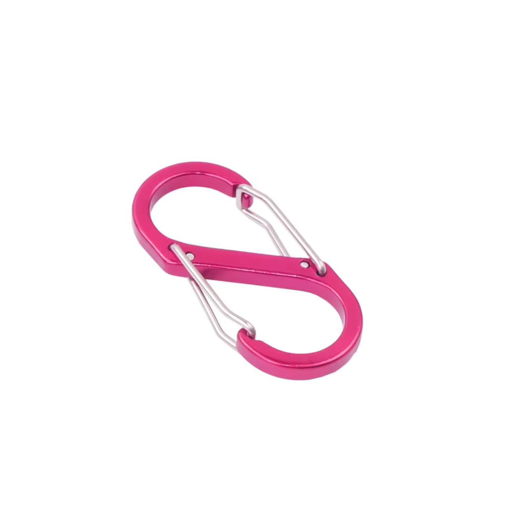 S-Shaped Carabiner Keychain – Dual Clip Hook for Keys, Bottles & Outdoor Gear