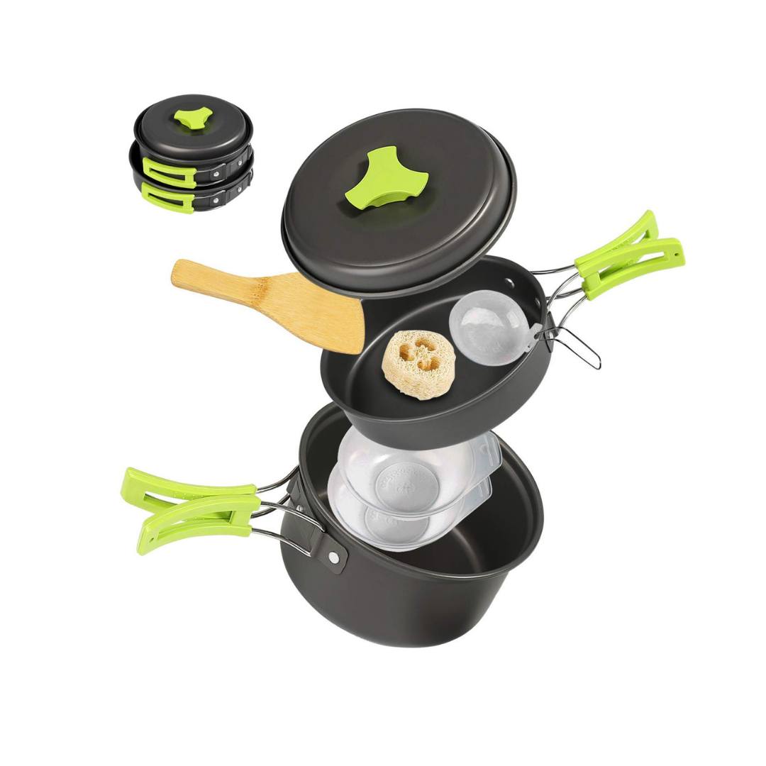 SY-200 Small Camping Cooking Set – Lightweight Portable Cookware Kit for Hiking, Trekking & Outdoor Adventures