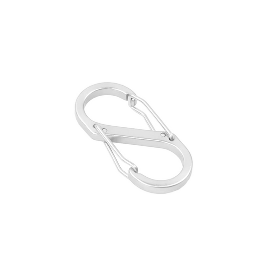 S-Shaped Carabiner Keychain – Dual Clip Hook for Keys, Bottles & Outdoor Gear