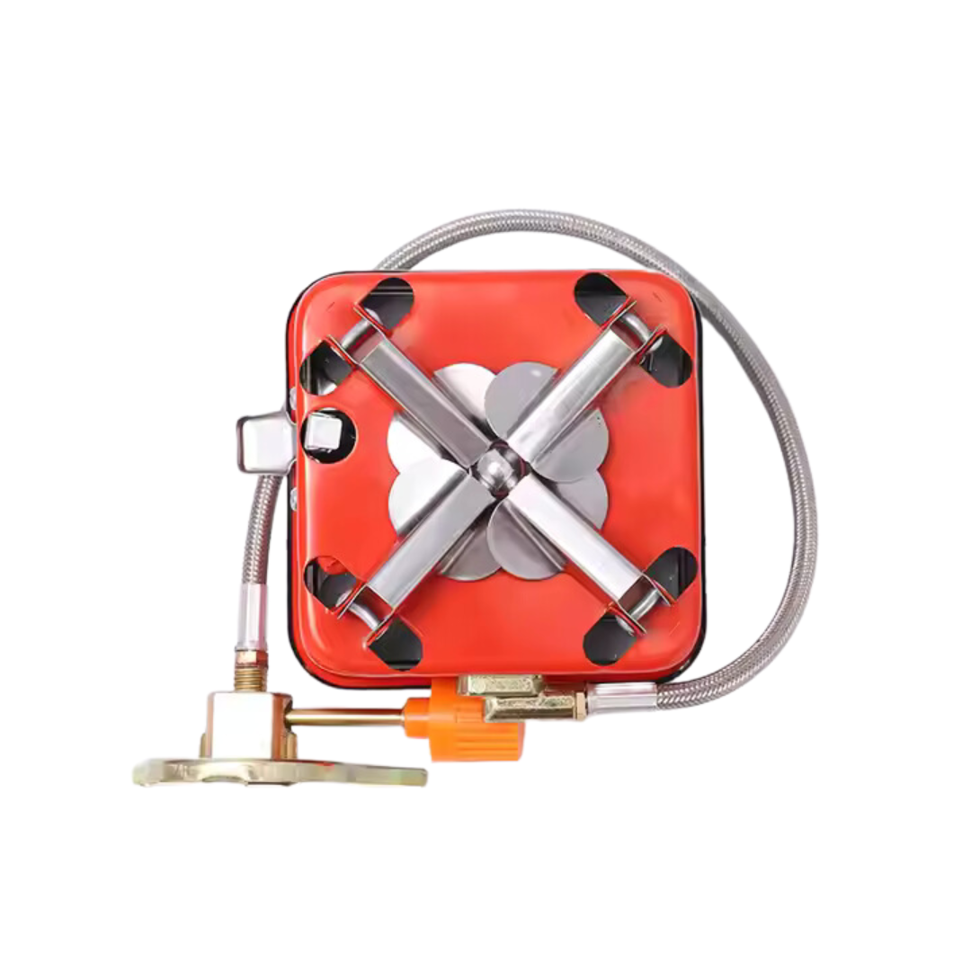 Square Camping Gas Stove with Pipe – Portable Outdoor Cooking Stove for Hiking, Trekking & Camping