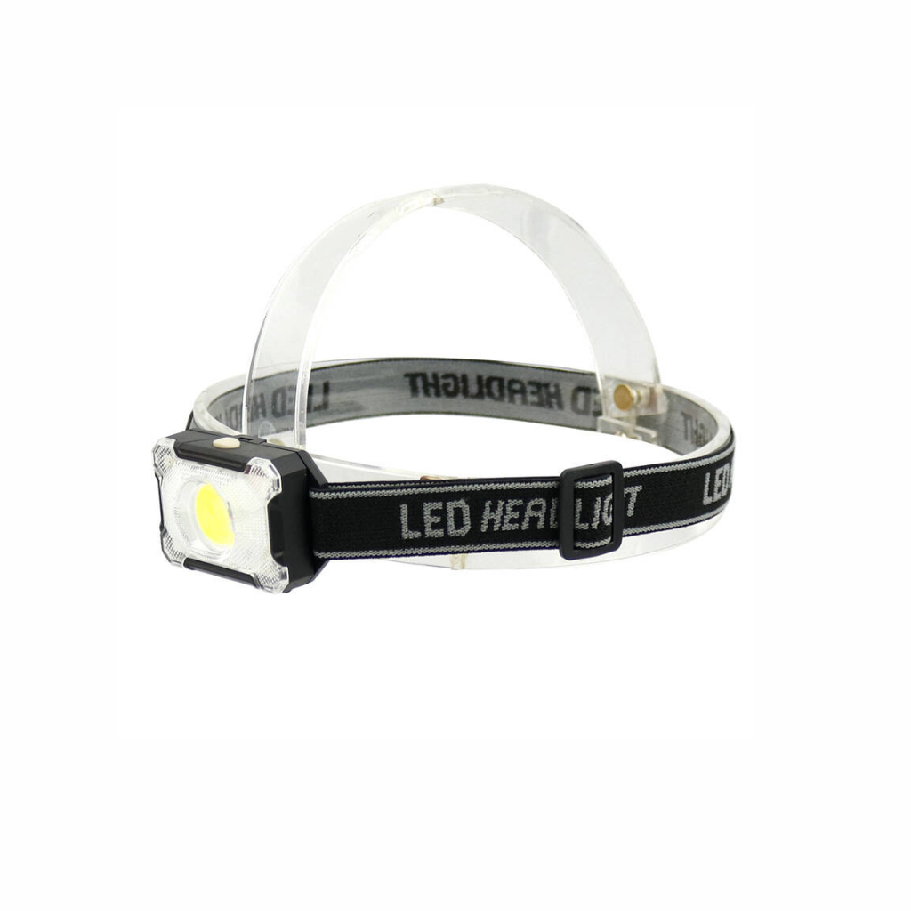 Mini COB LED Headlamp – Ultra-Bright Head Torch with 3 AAA Battery for Camping, Hiking & Outdoor Use