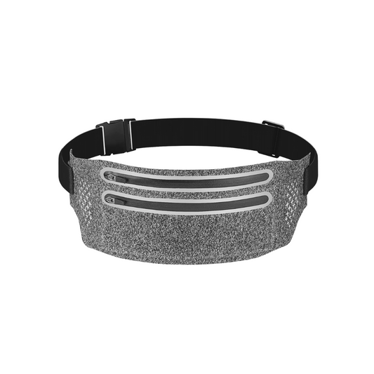 Ultra-Thin Close-Fitting Waist Bag – Double Zipper Running Belt for Mobile Phone Storage