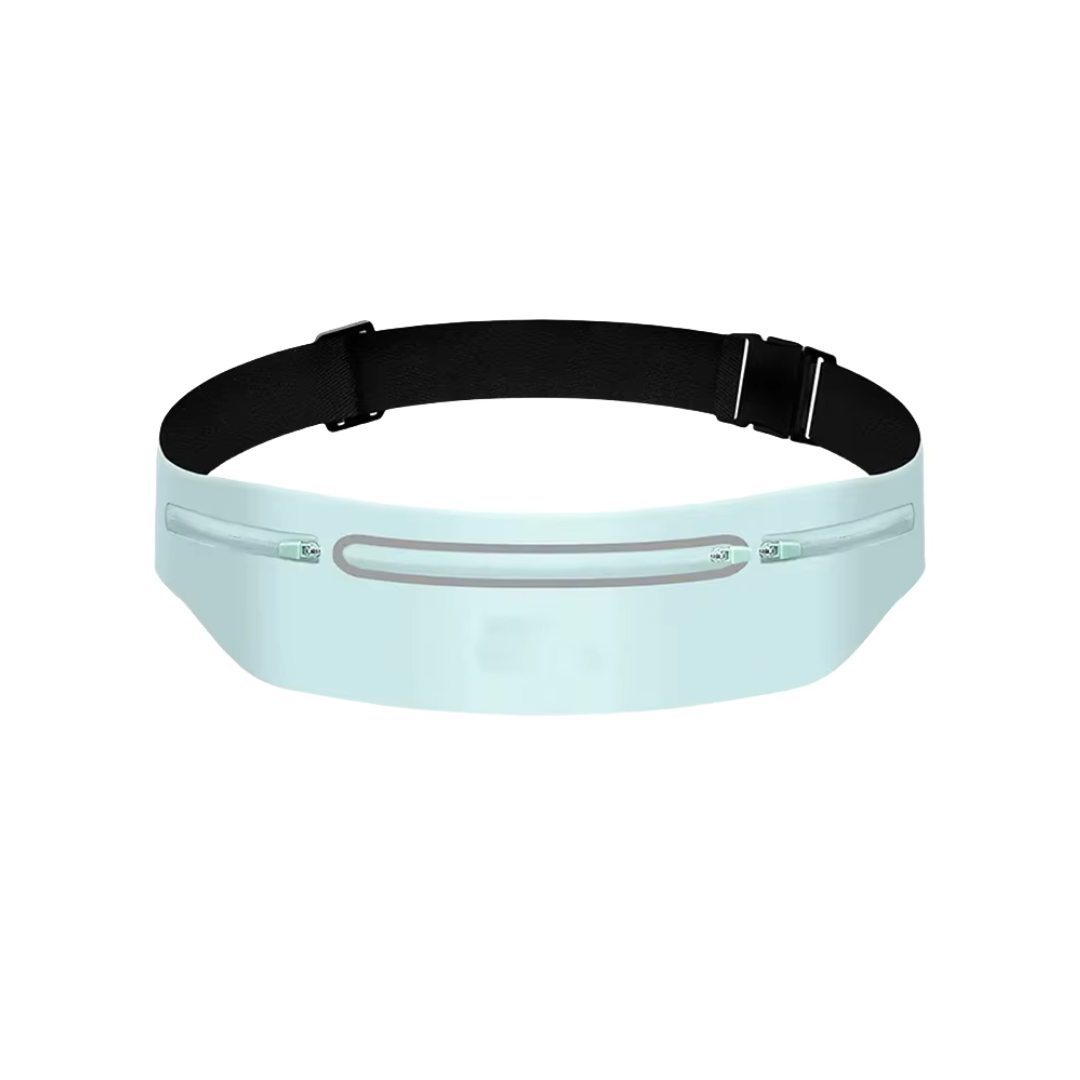 Waterproof Zipper Waist Pack – Elastic Running Belt for Travel, Sports & Hiking