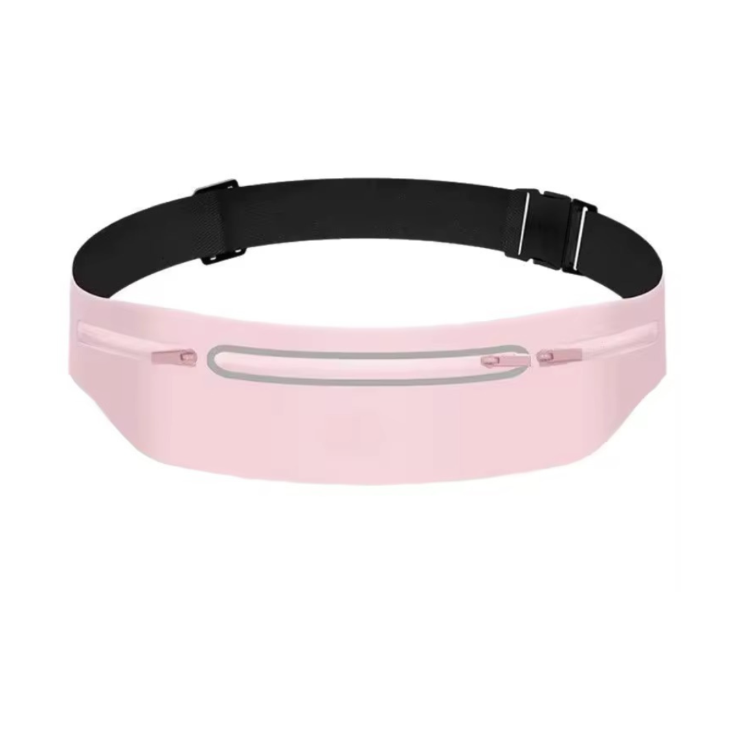 Waterproof Zipper Waist Pack – Elastic Running Belt for Travel, Sports & Hiking
