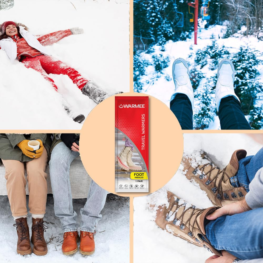 Warmee Foot Warmer Insole – Disposable Heated Insoles for Winter, Travel & Outdoor Adventures
