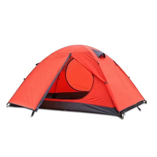 4-Person Waterproof Double-Layer Camping Tent – Aluminum Alloy Poles & Ridge Design for Outdoor Adventures