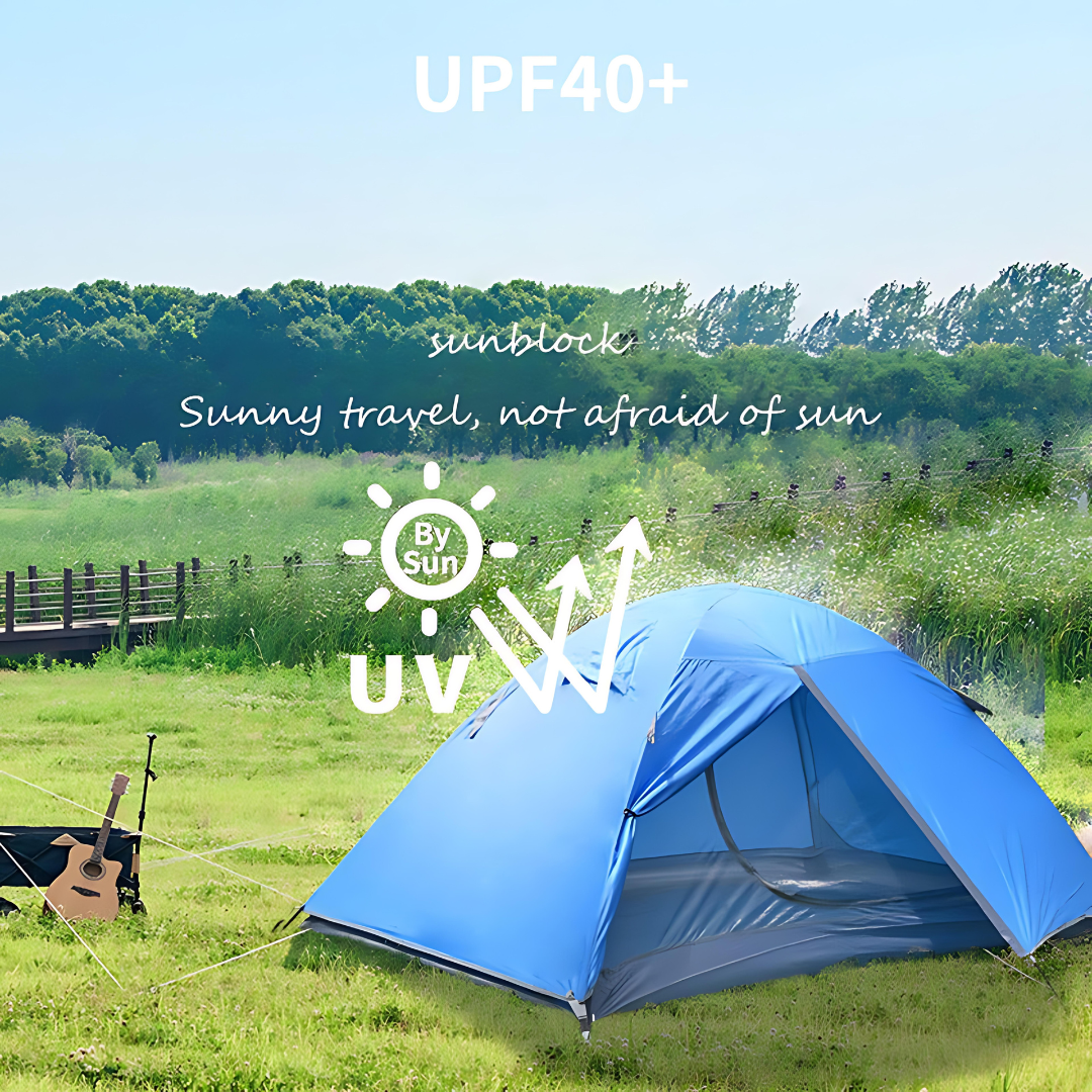 4-Person Waterproof Double-Layer Camping Tent – Aluminum Alloy Poles & Ridge Design for Outdoor Adventures