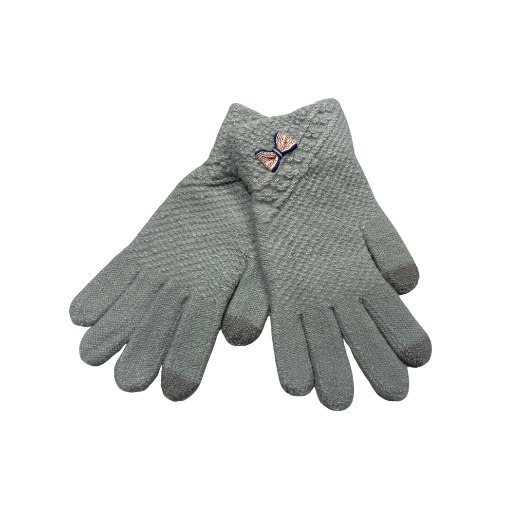 Bow Woollen Gloves – Cute, Warm & Stylish Winter Gloves for Women