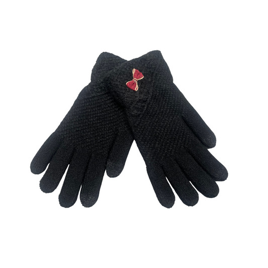 Bow Woollen Gloves – Cute, Warm & Stylish Winter Gloves for Women