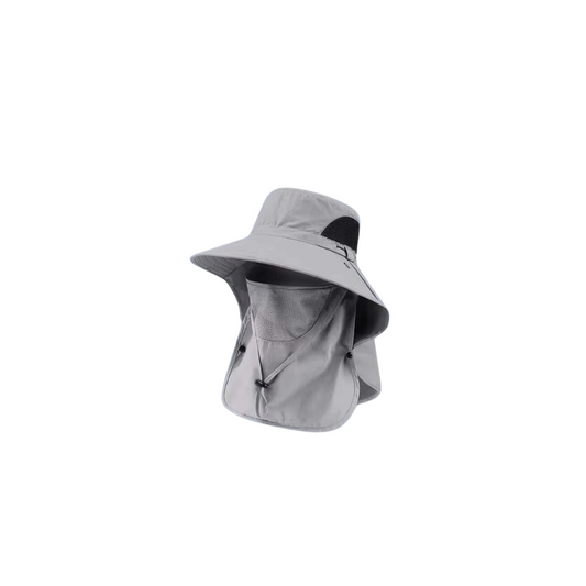 Outdoor Sun Hat with Face Mask & Neck Flap – UV Protection Cap for Hiking, Trekking & Travel