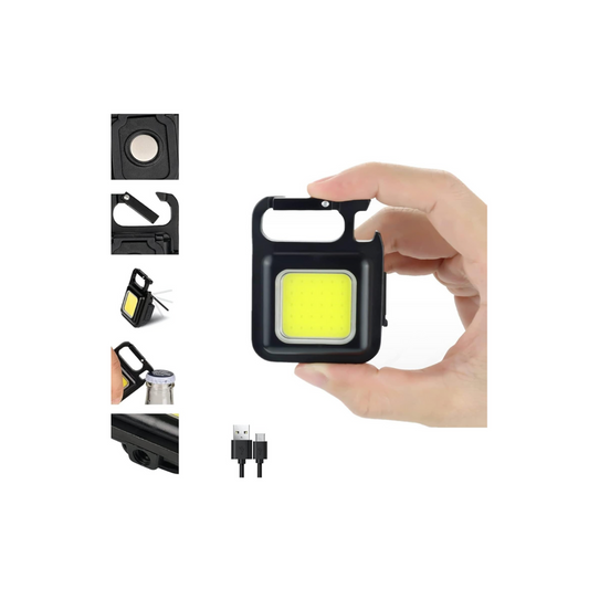 COB Keychain Light – Mini Portable LED Flashlight with USB Rechargeable Torch for Outdoor, Camping & Everyday Use