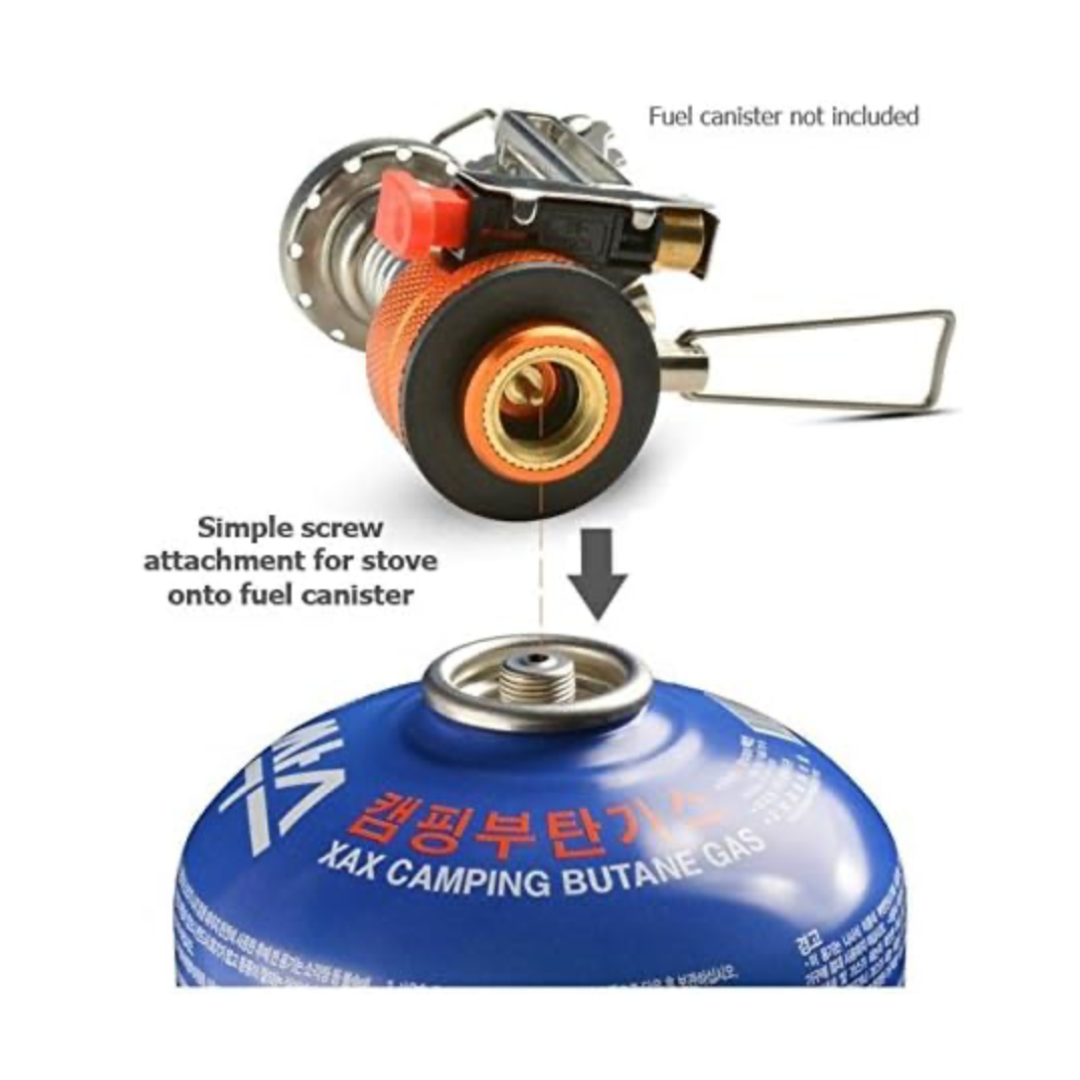 Mini Backpacking Camping Stove with Piezo Ignition – Portable Gas Stove for Hiking, Trekking & Outdoor Cooking