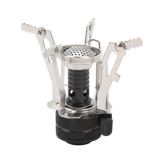 Mini Backpacking Camping Stove with Piezo Ignition – Portable Gas Stove for Hiking, Trekking & Outdoor Cooking
