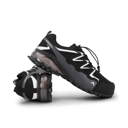 Adventra Waterproof Low Ankle Hiking Shoes with Anti Slip Grip & EVA Cushion (ET1110) – Black