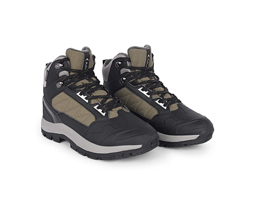 Adventra Men’s Waterproof Mid-Top Hiking Shoes WH1104 Dark Blue | 3M Insulated Trekking Boots with Anti-Slip Grip
