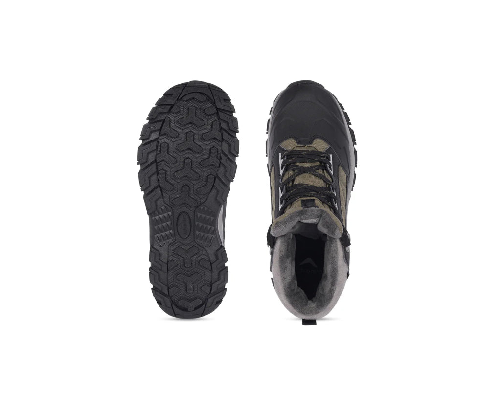 Adventra Men’s Waterproof Mid-Top Hiking Shoes WH1104 Dark Blue | 3M Insulated Trekking Boots with Anti-Slip Grip