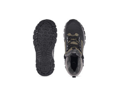 Adventra Men’s Waterproof Mid-Top Hiking Shoes WH1104 Dark Blue | 3M Insulated Trekking Boots with Anti-Slip Grip