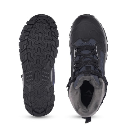 Adventra Men’s Waterproof Mid-Top Hiking Shoes WH1104 Dark Blue | 3M Insulated Trekking Boots with Anti-Slip Grip