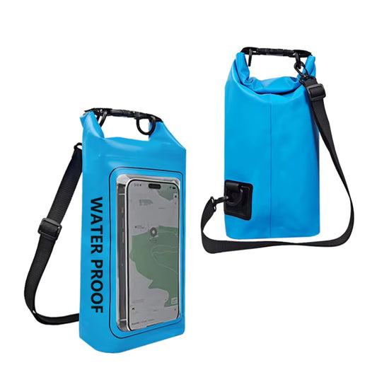 2L Waterproof Dry Bag with Transparent Phone Window | Waterproof Travel & Outdoor Storage Bag