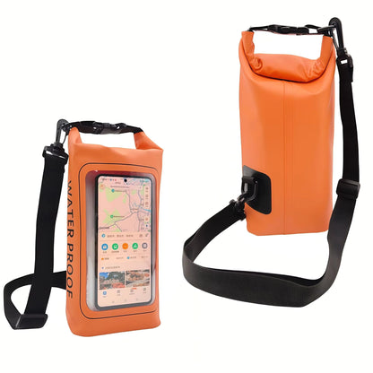 2L Waterproof Dry Bag with Transparent Phone Window | Waterproof Travel & Outdoor Storage Bag