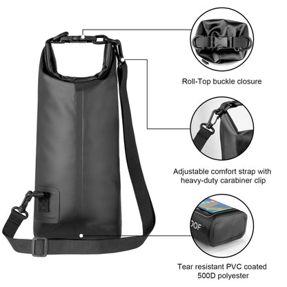 2L Waterproof Dry Bag with Transparent Phone Window | Waterproof Travel & Outdoor Storage Bag
