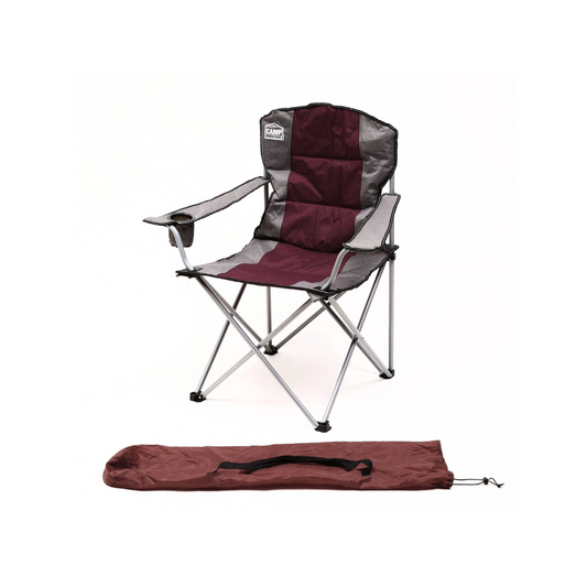 Foldable High Camping Chair with Bottle Holder – Sturdy Outdoor Chair for Camping, Fishing & Travel