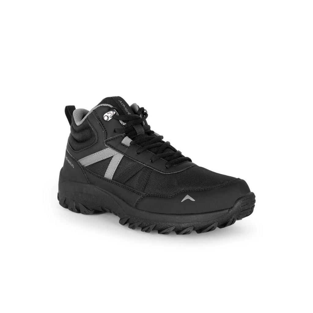Adventra EH900 Men’s Trekking Shoes | Mid-Top Hiking Boots with Anti-Skid Rubber Sole | Waterproof Outdoor Trail Shoes