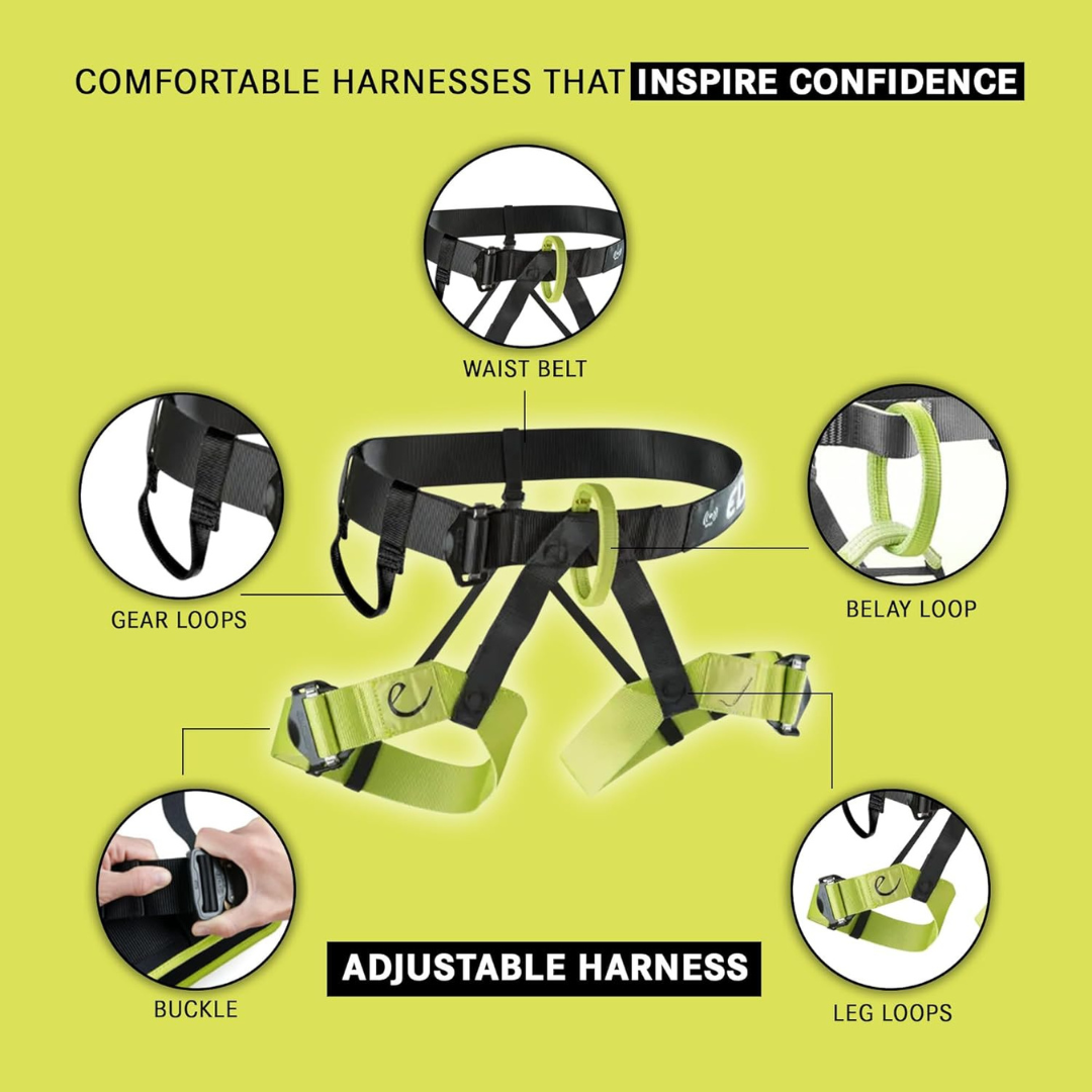 Edelrid Joker II Harness – Lightweight, Adjustable & Comfortable Climbing Harness for Indoor & Outdoor Use