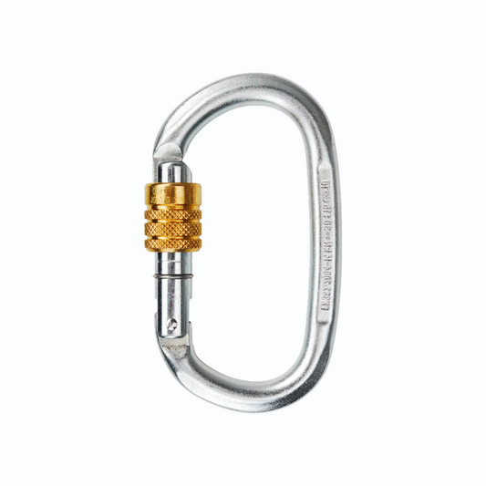 Edelrid Steel Oval Screw Locking Carabiner