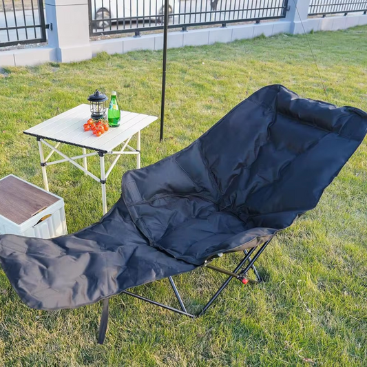 Foldable Bucket Chair with Leg Extension – Portable Reclining Outdoor Chair for Camping, Trekking & Travel