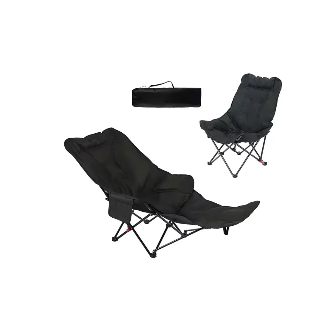 Foldable Bucket Chair with Leg Extension – Portable Reclining Outdoor Chair for Camping, Trekking & Travel