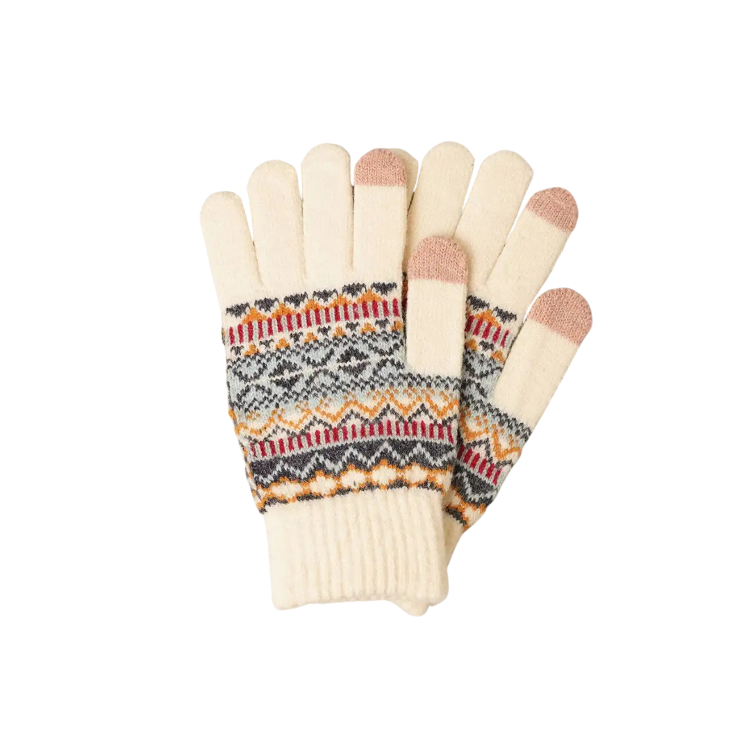 Geometric Print Woollen Gloves – Soft, Warm & Stylish Winter Gloves for Men & Women