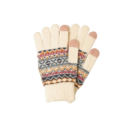 Geometric Print Woollen Gloves – Soft, Warm & Stylish Winter Gloves for Men & Women