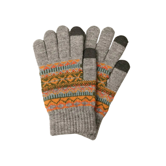 Geometric Print Woollen Gloves – Soft, Warm & Stylish Winter Gloves for Men & Women