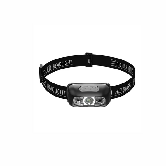 TrekEaze USB Rechargeable LED Head Torch – Super Bright Motion Sensor Headlamp with 5 Modes & IP65 Waterproof Design (Black)