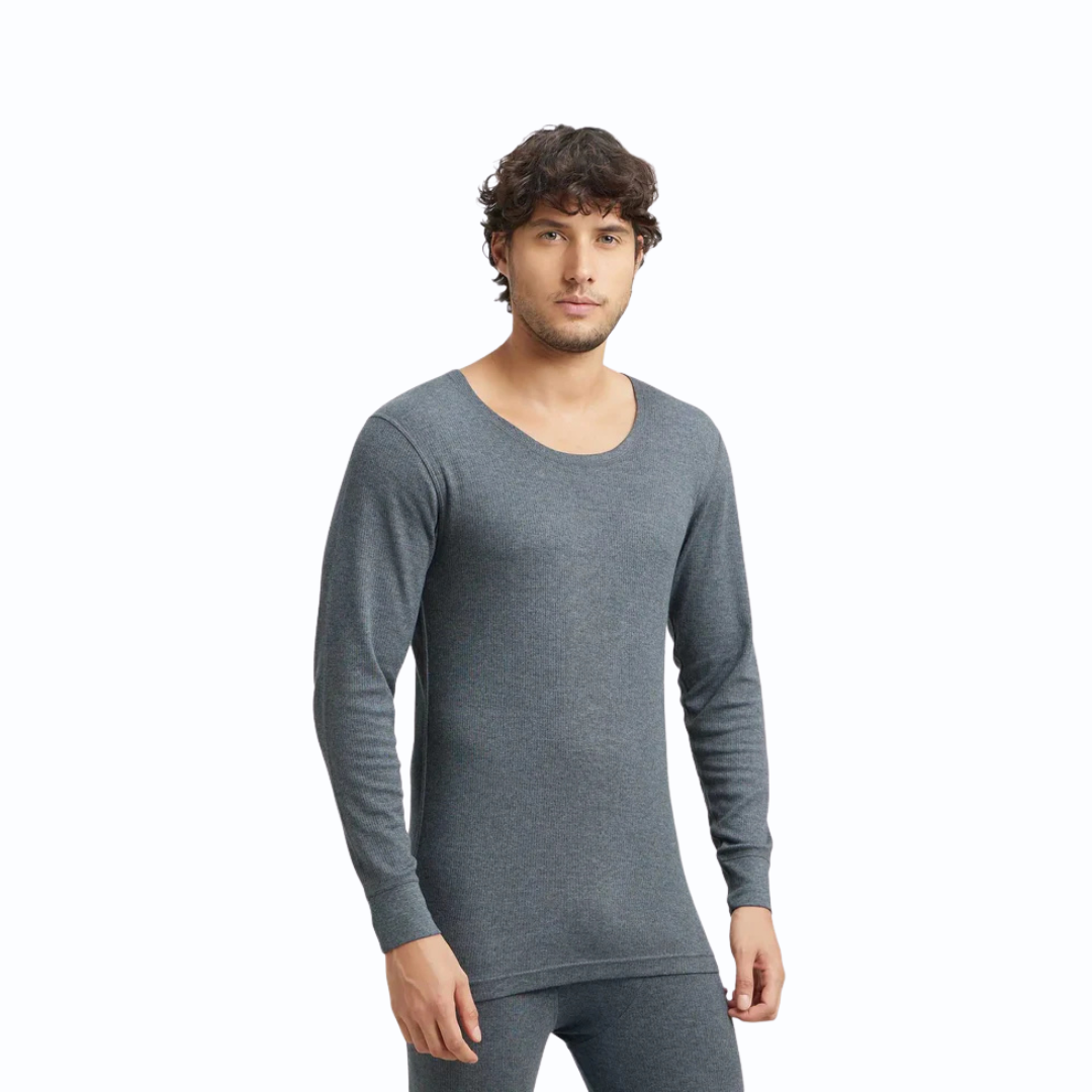 Jockey Men’s Full Sleeves Thermal Undershirt – Super Combed Cotton Rich Fabric with StayWarm Technology