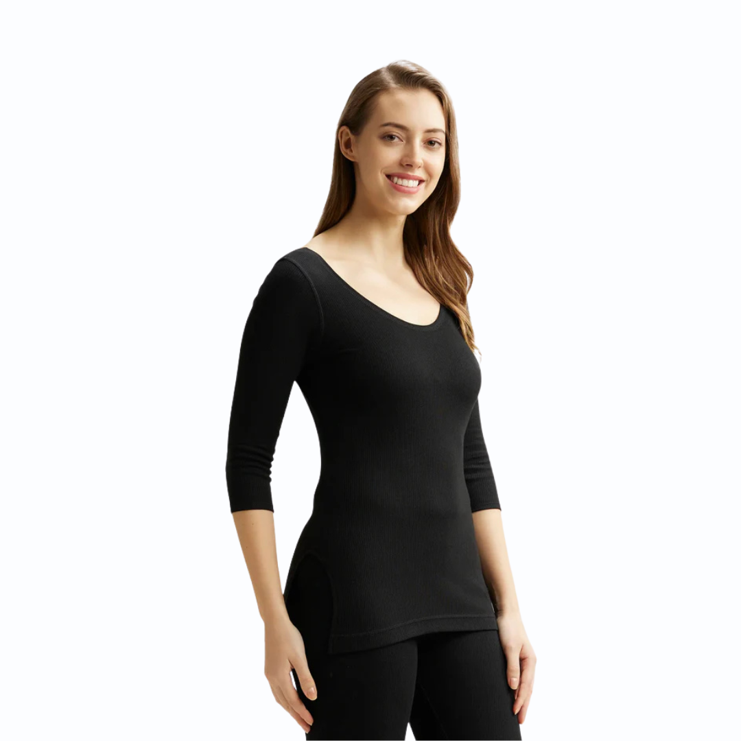 Jockey Women’s Thermal 3/4th Sleeves T-Shirt | Soft & Warm Winter Innerwear