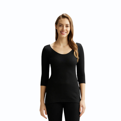 Jockey Women’s Thermal 3/4th Sleeves T-Shirt | Soft & Warm Winter Innerwear